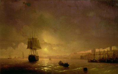 Blick auf Odessa bei Mondschein, 1846 von Ivan Konstantinovich Aivazovsky